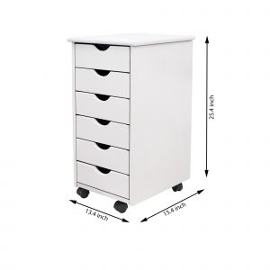 6 Drawer Roll Cart (white) - Adeptus Usa Inc.